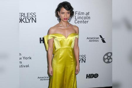 Schauspielerin Gugu Mbatha-Raw modisch beim New York Film Festival Schauspielerin Gugu Mbatha-Raw modisch beim New York Film Festival
