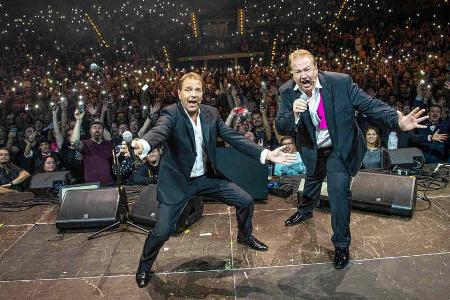 Peter Rütten (l.) und Oliver Kalkofe während des SchleFaZ-Liveevents vor zwei Wochen Peter Rütten (l.) und Oliver Kalkofe während des SchleFaZ-Liveevents vor zwei Wochen