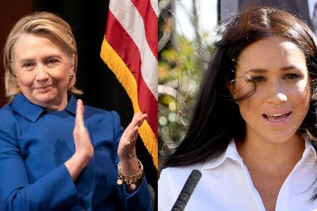 Hillary Clinton (l.) steht Herzogin Meghan zur Seite Hillary Clinton (l.) steht Herzogin Meghan zur Seite