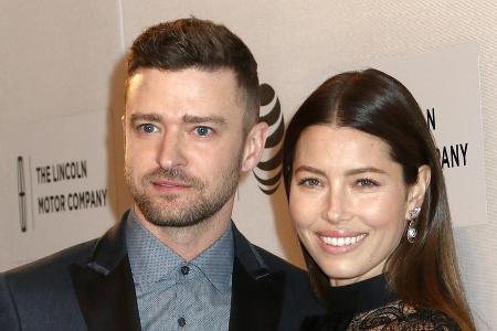 Justin Timberlake und seine Ehefrau Jessica Biel bei einer Filmpremiere 2016 Justin Timberlake und seine Ehefrau Jessica Biel bei einer Filmpremiere 2016