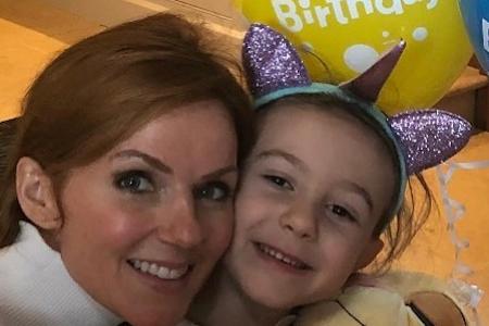 Geri Horner feiert Geburtstag mit ihrer Stieftochter Olivia Geri Horner feiert Geburtstag mit ihrer Stieftochter Olivia