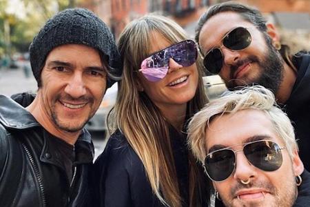 Schnappschuss in New York: Thomas Hayo mit Heidi Klum, Tom Kaulitz und Bruder Bill (v.l.n.r.) Schnappschuss in New York: Thomas Hayo mit Heidi Klum, Tom Kaulitz und Bruder Bill (v.l.n.r.)
