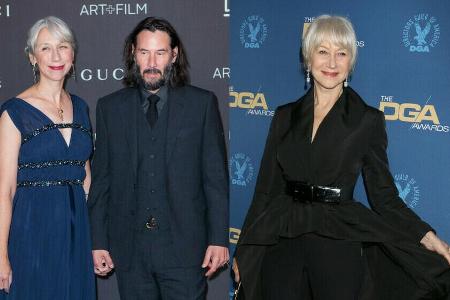 Keanu Reeves und Alexandra Grant (l.) machten ihre Liebe offiziell - und Helen Mirren (r.) freut sich für sie Keanu Reeves und Alexandra Grant (l.) machten ihre Liebe offiziell - und Helen Mirren (r.) freut sich für sie