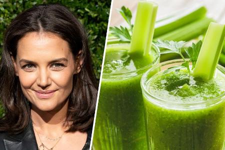 Katie Holmes macht kein Geheimnis daraus, dass sie Fan von Selleriesaft ist Katie Holmes macht kein Geheimnis daraus, dass sie Fan von Selleriesaft ist