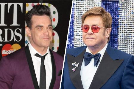 Robbie Williams und Elton John (r.) sind gute Freunde Robbie Williams und Elton John (r.) sind gute Freunde