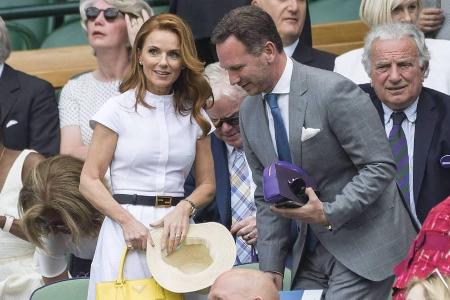 Bitte Platz nehmen: Geri Horner mit Ehemann Christian in der Royal Box von Wimbledon