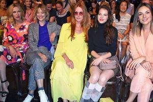 Berlin Fashion Week: So farbenfroh war die Front Row bei Marc Cain