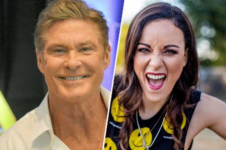 David Hasselhoff und Jasmin Wagner alias Blümchen haben gemeinsam die Single David Hasselhoff und Jasmin Wagner alias Blümchen haben gemeinsam die Single