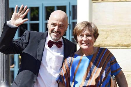 Christian Neureuther mit Ehefrau Rosi Mittermaier in Bayreuth Christian Neureuther mit Ehefrau Rosi Mittermaier in Bayreuth