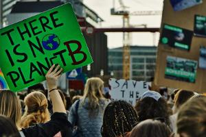 Teilnehmer einer "Fridays for Future"-Demo in Frankfurt am Main