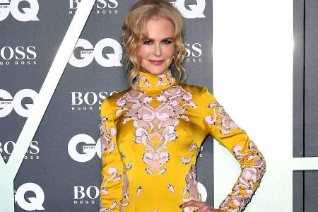 Nicole Kidmans detailreiche Robe in Gelb Nicole Kidmans detailreiche Robe in Gelb