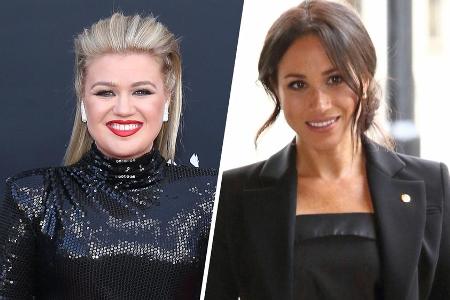 Sängerin Kelly Clarkson (l.) hat den Namen von Herzogin Meghan vergessen Sängerin Kelly Clarkson (l.) hat den Namen von Herzogin Meghan vergessen