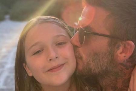 David Beckham mit seiner Tochter David Beckham mit seiner Tochter