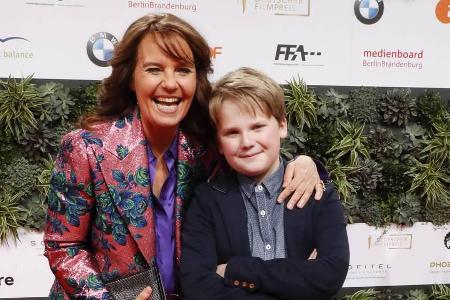 Caroline Link mit Julius Weckauf, dem Darsteller des jungen Hape Kerkeling in Caroline Link mit Julius Weckauf, dem Darsteller des jungen Hape Kerkeling in