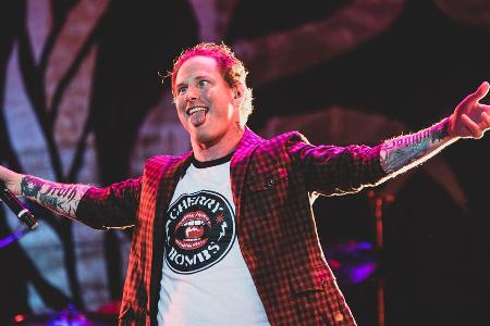 Slipknot-Frontmann Corey Taylor einmal ohne eine seiner Masken Slipknot-Frontmann Corey Taylor einmal ohne eine seiner Masken