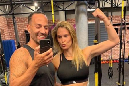 Bar Refaeli mit ihrem Personal-Trainer Tomer Tenzer Bar Refaeli mit ihrem Personal-Trainer Tomer Tenzer