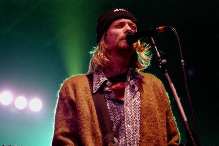 Nirvana-Frontmann Kurt Cobain bei einem Auftritt 1994 in Mailand Nirvana-Frontmann Kurt Cobain bei einem Auftritt 1994 in Mailand