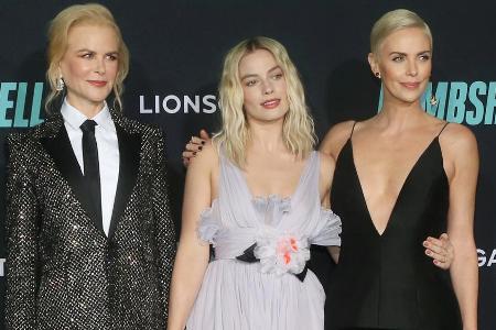 Von links: Nicole Kidman, Margot Robbie und Charlize Theron bei einer Vorführung von Von links: Nicole Kidman, Margot Robbie und Charlize Theron bei einer Vorführung von