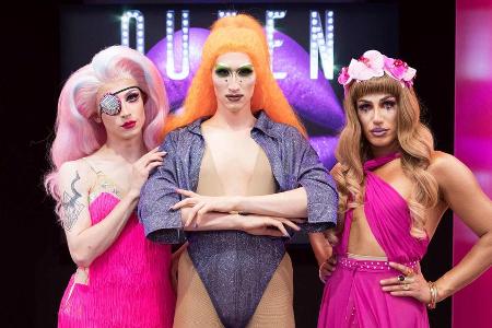 Aria Addams, Vava Vilde oder Yoncé Banks (v.l.): Wer wird die Aria Addams, Vava Vilde oder Yoncé Banks (v.l.): Wer wird die