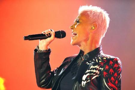 Marie Fredriksson von Roxette während eines Auftritts in Prag Marie Fredriksson von Roxette während eines Auftritts in Prag