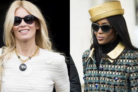 Claudia Schiffer und Naomi Campbell bei ihrer Ankunft zur Chanel-Show Claudia Schiffer und Naomi Campbell bei ihrer Ankunft zur Chanel-Show