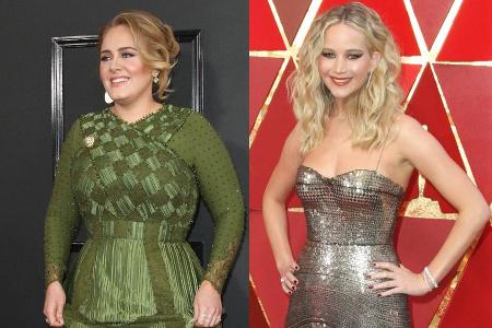 Adele (l.) und Jennifer Lawrence haben es in New York krachen lassen Adele (l.) und Jennifer Lawrence haben es in New York krachen lassen