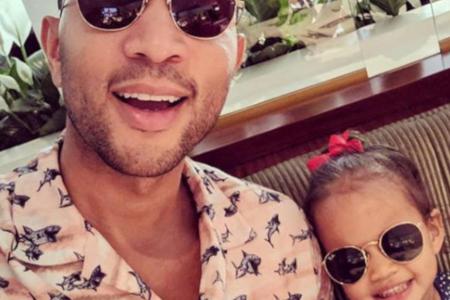 John Legend mit seiner Tochter Luna John Legend mit seiner Tochter Luna