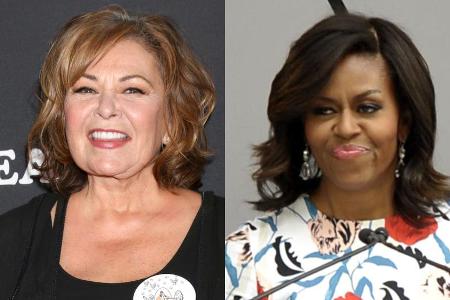 Roseanne Barr gibt der ehemaligen First Lady Michelle Obama die Schuld an ihrer Kündigung Roseanne Barr gibt der ehemaligen First Lady Michelle Obama die Schuld an ihrer Kündigung