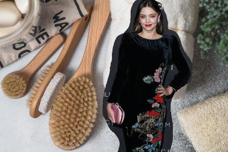 Model Miranda Kerr schwört auf Trockenmassagen mit Naturbürsten Model Miranda Kerr schwört auf Trockenmassagen mit Naturbürsten