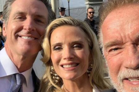 Arnold Schwarzenegger freut sich für Gavin Newsom Arnold Schwarzenegger freut sich für Gavin Newsom