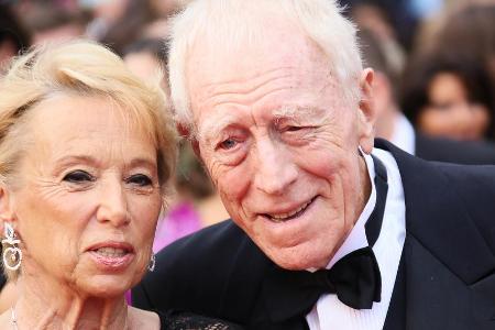 Max von Sydow mit seiner zweiten Ehefrau Catherine Brelet Max von Sydow mit seiner zweiten Ehefrau Catherine Brelet