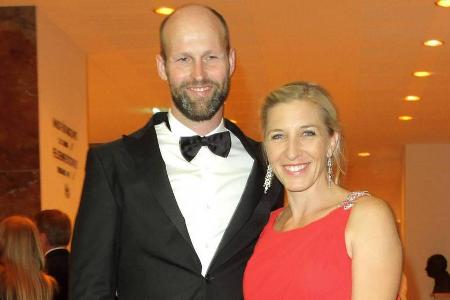 Anni Friesinger-Postma mit Mann Ids Postma bei einem Event Anni Friesinger-Postma mit Mann Ids Postma bei einem Event
