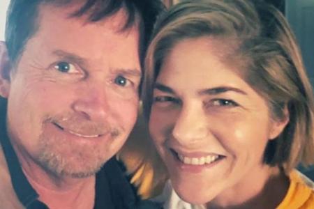 Michael J. Fox und Selma Blair lächeln um die Wette Michael J. Fox und Selma Blair lächeln um die Wette