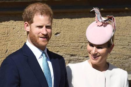 Ostern 2019: Prinz Harry neben seiner Cousine Zara Tindall, der Tochter von Prinzessin Anne Ostern 2019: Prinz Harry neben seiner Cousine Zara Tindall, der Tochter von Prinzessin Anne