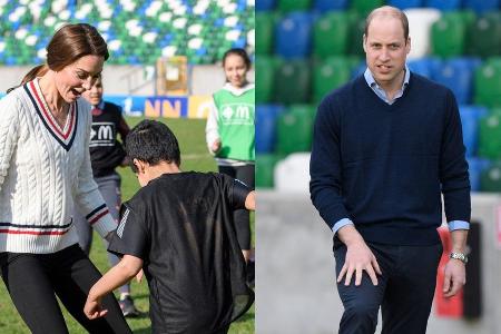 Herzogin Kate und Prinz William im Fußballfieber Herzogin Kate und Prinz William im Fußballfieber