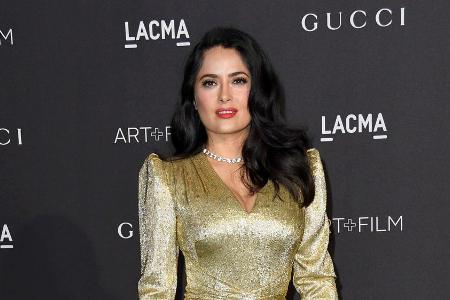 Filmstar Salma Hayek top gestylt auf dem roten Teppich Filmstar Salma Hayek top gestylt auf dem roten Teppich