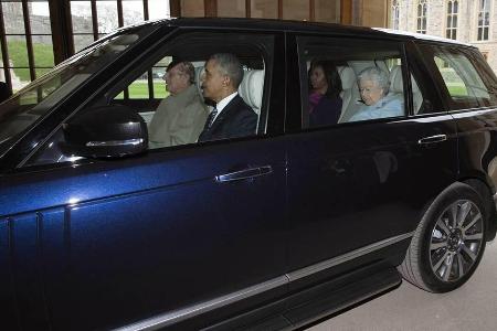 Prinz Philip hat in dem Wagen schon die Obamas herumkutschiert Prinz Philip hat in dem Wagen schon die Obamas herumkutschiert