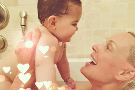 Ist die groß geworden: Diesen Schnappschuss veröffentlichte Brigitte Nielsen auf ihrem Instagram-Profil Ist die groß geworden: Diesen Schnappschuss veröffentlichte Brigitte Nielsen auf ihrem Instagram-Profil