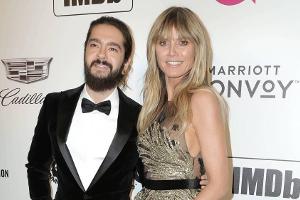 Heidi Klum mit ihrem Tom und neuem Pony auf dem roten Teppich