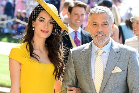Amal und George Clooney bei der Hochzeit von Meghan Markle und Prinz Harry auf Schloss Windsor Amal und George Clooney bei der Hochzeit von Meghan Markle und Prinz Harry auf Schloss Windsor