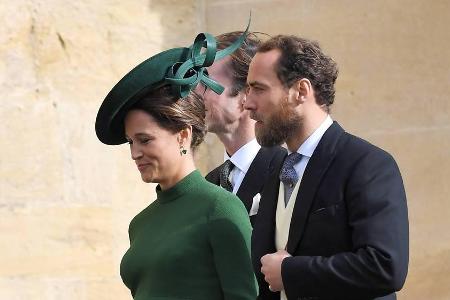Am vergangenen Freitag zeigte sich Pippa Middleton noch hochschwanger auf der Hochzeit von Prinzessin Eugenie Am vergangenen Freitag zeigte sich Pippa Middleton noch hochschwanger auf der Hochzeit von Prinzessin Eugenie