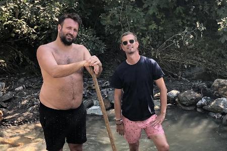 Joko Winterscheidt (r.) und Paul Ripke im gemeinsamen Urlaub Joko Winterscheidt (r.) und Paul Ripke im gemeinsamen Urlaub