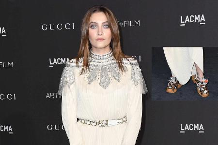 Paris Jackson hat Mut zum Stilbruch: Unter ihrem Kleid kamen klobige Turnschuhe (Ausschnitt) zum Vorschein Paris Jackson hat Mut zum Stilbruch: Unter ihrem Kleid kamen klobige Turnschuhe (Ausschnitt) zum Vorschein