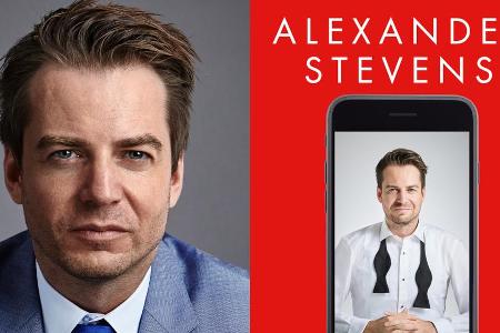 Dr. Alexander Stevens und das Cover seines neuen Buchs Dr. Alexander Stevens und das Cover seines neuen Buchs