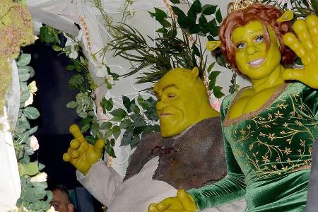 Heidi Klum und Tom Kaulitz als Shrek und Fiona auf Klums Halloween-Feier