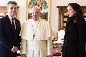 Mary und Frederik von Dänemark zu Besuch bei Papst Franziskus