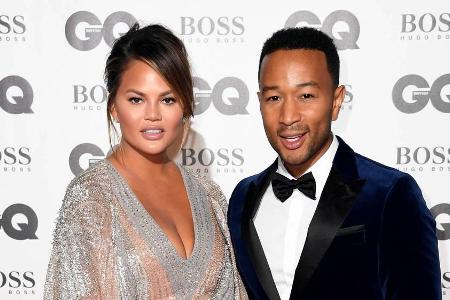 Chrissy Teigen und John Legend bei den GQ Awards am Mittwoch in London