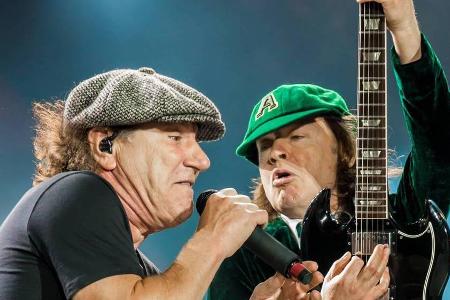 Brian Johnson (l.) mit AC/DC-Gründungsmitglied Angus Young Brian Johnson (l.) mit AC/DC-Gründungsmitglied Angus Young