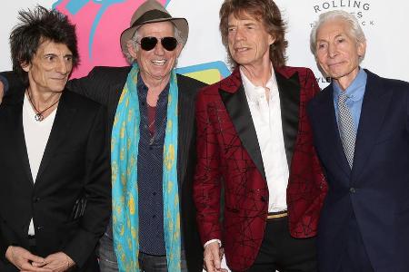 Ronnie Wood, Keith Richards, Mick Jagger und Charlie Watts bei einem Auftritt in New York Ronnie Wood, Keith Richards, Mick Jagger und Charlie Watts bei einem Auftritt in New York