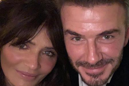 Star-Duo: Helena Christensen posiert mit David Beckham Star-Duo: Helena Christensen posiert mit David Beckham